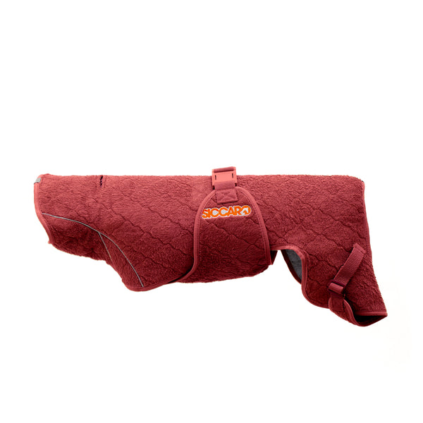 Siccaro Solution / Hundebademantel / 55 Drying Coats Zinfandel red